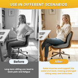 Memory Foam Seat Cushion for Office Chair - Sciatica Pain Relief Coccyx Cushion for Tailbone Pain - Orthopedic Gel Seat Cushion for Car & Desk - Non-Slip Bottom with Breathable Cover - Black - Size 38cm*38.5cm*33cm