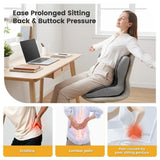 Memory Foam Seat Cushion for Office Chair - Sciatica Pain Relief Coccyx Cushion for Tailbone Pain - Orthopedic Gel Seat Cushion for Car & Desk - Non-Slip Bottom with Breathable Cover - Light Gray - Size 38cm*38.5cm*33cm In Australia - Darrahopens