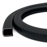 U-Shape Edge Banding - Fits 1/2" Edge, Rubber Trim for Sharp/Rough Surfaces, Veneer, Sheet Metal, Tables, Cars, Trucks, Boats & More - Black - Size 20 FT