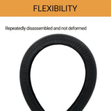 U-Shape Edge Banding - Fits 1/2" Edge, Rubber Trim for Sharp/Rough Surfaces, Veneer, Sheet Metal, Tables, Cars, Trucks, Boats & More - Black - Size 20 FT
