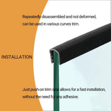 U-Shape Edge Banding - Fits 1/2" Edge, Rubber Trim for Sharp/Rough Surfaces, Veneer, Sheet Metal, Tables, Cars, Trucks, Boats & More - Black - Size 20 FT