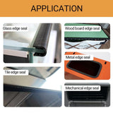U-Shape Edge Banding - Fits 1/2" Edge, Rubber Trim for Sharp/Rough Surfaces, Veneer, Sheet Metal, Tables, Cars, Trucks, Boats & More - Black - Size 5 FT