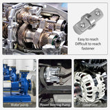 16Pcs 1/2",1/4" and 3/8" Square Drive Adapters, Double-Head External Square Internal Hexagonal Connector