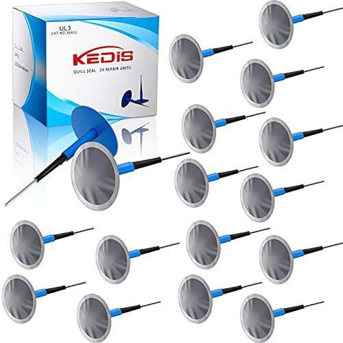 Tire Plugs, 1/6" X 1 3/8", 24 Pcs Mushroom Head Design, Tire Puncture Plug Patch Repair, Quick Seal, Easy Install Without Removal, Emergency Roadside