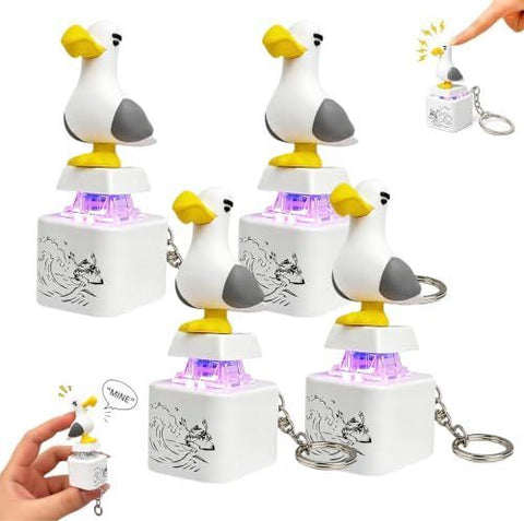 4 Pcs Button Keychain, Rechargeable Clicker with Real Sound LED Light Activates with Each Press, Funny Interactive Stress Relief Toy for Desk, Travel, Display, Collection, or Gifting In Australia - Darrahopens