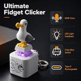 4 Pcs Button Keychain, Rechargeable Clicker with Real Sound LED Light Activates with Each Press, Funny Interactive Stress Relief Toy for Desk, Travel, Display, Collection, or Gifting In Australia - Darrahopens