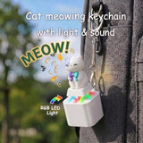 4PCS Cat Keychain Sound Fidget Toys, Rechargeable Anxiety Relief Keychain Buttons with Colorful Lights & Sound Effects, Cute Stress Relief Clicker Toy for Adults, April Fools’ Day Prank Novelty Gift In Australia - Darrahopens