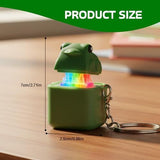 4 Pcs Frog Croaking Keychain,Rechargeable Frog Keyboard Clicker with LED Lights Fidget Relief Sensory Toy for Adults Anxiety Stress Relief Gift In Australia - Darrahopens