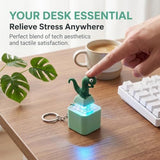 4 Pcs Lizard Button Keychain with Sound, Keyboard Fidget Toy Light Up Keyboard Fidget Light Up Clicker Keychain, Sound Keychain Stress Relief Sensory