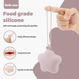 3Pcs Pacifier Holder Case, Safe and Soft Material Pacifier Pouch, Food Grade Silicone Pacifier Case, Star Shape, Protective Pacifier Storage Case for Diaper Bag Stroller - Purple-Beige-Pink - Size 95mm In Australia - Darrahopens