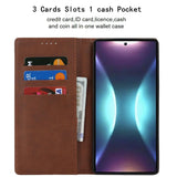 Fit for Samsung Galaxy Wallet Case with Card Holder for Women Men| Premium PU Leather, Flip Folio Purse Case, with Card Slot, Stand Holder,Magnetic Closure, TPU Shockproof Protective Case - Brown - Size Samsung A08 4G