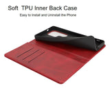 Fit for Samsung Galaxy Wallet Case with Card Holder for Women Men| Premium PU Leather, Flip Folio Purse Case, with Card Slot, Stand Holder,Magnetic Closure, TPU Shockproof Protective Case - Red - Size Samsung A08 4G