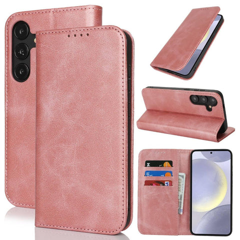 Fit for Samsung Galaxy Wallet Case with Card Holder for Women Men| Premium PU Leather, Flip Folio Purse Case, with Card Slot, Stand Holder,Magnetic Closure, TPU Shockproof Protective Case - Rose Gold - Size Samsung A08 4G In Australia - Darrahopens