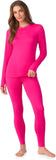 Cuddl Duds Womens Heavyweight Cold Weather Fleece Lined Thermal Set – Long Sleeve Top & Leggings - Winter Lounge Sets - Red - Size XL