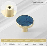 8Pcs Drawer Knob Set, Zinc Alloy Dresser Pull with Screws, Decorative Drawer Handle, Exquisite Furniture Knob for Closet Dresser Door - Blue - Size 22mm In Australia - Darrahopens