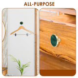8Pcs Drawer Knob Set, Zinc Alloy Dresser Pull with Screws, Decorative Drawer Handle, Exquisite Furniture Knob for Closet Dresser Door - Green - Size 22mm