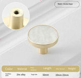 8Pcs Drawer Knob Set, Zinc Alloy Dresser Pull with Screws, Decorative Drawer Handle, Exquisite Furniture Knob for Closet Dresser Door - White - Size 22mm In Australia - Darrahopens