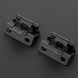 Semi-Overlay 1/2 inch Self-Closing Hinges, 10 Pack, Self-Closing Design, Face Frame Door Fit, Half Wrap-Around Cabinet Hardware Hinges, Kitchen Cabinet Face Mount - Black In Australia - Darrahopens