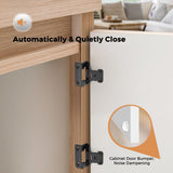 Semi-Overlay 1/2 inch Self-Closing Hinges, 10 Pack, Self-Closing Design, Face Frame Door Fit, Half Wrap-Around Cabinet Hardware Hinges, Kitchen Cabinet Face Mount - Black