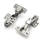 Half Overlay Soft Close Cabinet Hinges | Concealed Kitchen Cabinet Hinges, Heavy-Duty Adjustable Design, Easy Installation, for Frameless Cupboard Hardware - Silver - Size 2 PCS In Australia - Darrahopens