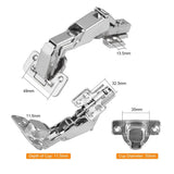 165° & 135° Soft Close Cabinet Hinges for Lazy Susan Bifold Doors, Concealed European Hinges, Full Overlay, Adjustable Hinge, 2 x 165° + 2 x 135° Hinges for Pie Cut Corner Cabinets