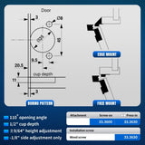 Replacement for 30.310-11.02 Blum Cabinet Hinges, Self Quick Closing 110 & 120 Degree Screw On, 33.3600 Compact 31 & 33 Hinge (Mounting Plate Not Included) Include Wood Screws - Silver - Size 4 PCS