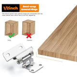 Semi-Overlay 1/2 inch Self-Closing Hinges, 10 Pack, Self-Closing Design, Face Frame Door Fit, Half Wrap-Around Cabinet Hardware Hinges, Kitchen Cabinet Face Mount - Polished Chrome
