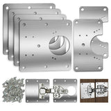 Cabinet Hinge Repair Plate Hinges Repair Fixing Plates Cabinet Repair Board | 6 PCS Stainless Steel Kitchen Cupboard Door Hinge Repair Brackets Kit, Cabinet Fixing Plate Bracket with Screw Universal