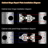 Cabinet Hinge Repair Plate Hinges Repair Fixing Plates Cabinet Repair Board | 6 PCS Stainless Steel Kitchen Cupboard Door Hinge Repair Brackets Kit, Cabinet Fixing Plate Bracket with Screw Universal In Australia - Darrahopens