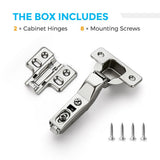 Insert Soft Close Cabinet Hinges | Concealed Kitchen Cabinet Hinges, Heavy-Duty Adjustable Design, Easy Installation, for Frameless Cupboard Hardware - Silver - Size 10 PCS In Australia - Darrahopens
