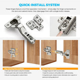 Insert Soft Close Cabinet Hinges | Concealed Kitchen Cabinet Hinges, Heavy-Duty Adjustable Design, Easy Installation, for Frameless Cupboard Hardware - Silver - Size 10 PCS In Australia - Darrahopens