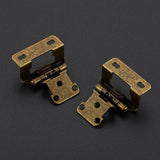 Semi-Overlay 1/2 inch Self-Closing Hinges, 10 Pack, Self-Closing Design, Face Frame Door Fit, Half Wrap-Around Cabinet Hardware Hinges, Kitchen Cabinet Face Mount - Antique Brass In Australia - Darrahopens