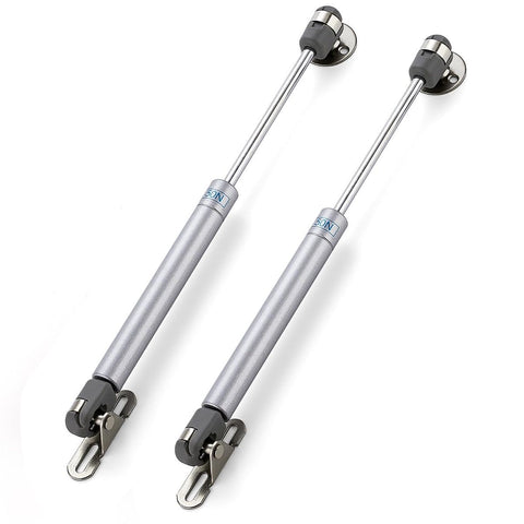 4 PCS 50N/11.2 LB Silver Cabinet Gas Struts Lid Support, 10 Inch | Soft Open Doors, Kitchen Cabinets, Gas Shock Replacement, Lift Support Hinges, Cabinet Lids, Door Lifts, Hardware Update
