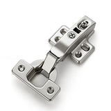 Full Overlay Soft Close Cabinet Hinges | Concealed Kitchen Cabinet Hinges, Heavy-Duty Adjustable Design, Easy Installation, for Frameless Cupboard Hardware - Silver - Size 2 PCS