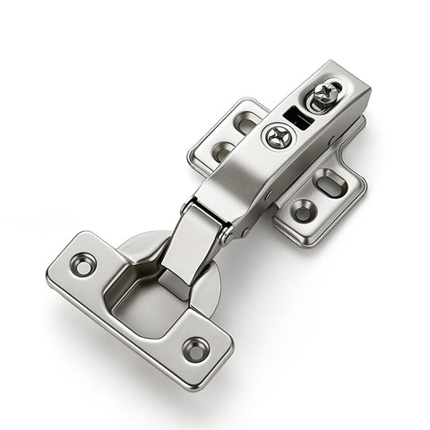 Full Overlay Soft Close Cabinet Hinges | Concealed Kitchen Cabinet Hinges, Heavy-Duty Adjustable Design, Easy Installation, for Frameless Cupboard Hardware - Silver - Size 2 PCS