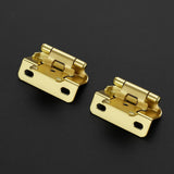 Semi-Overlay 1/2 inch Self-Closing Hinges, 10 Pack, Self-Closing Design, Face Frame Door Fit, Half Wrap-Around Cabinet Hardware Hinges, Kitchen Cabinet Face Mount - Gold