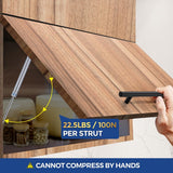 4 PCS 100N/22.5 LB Silver Cabinet Gas Struts Lid Support, 10 Inch | Soft Open Doors, Kitchen Cabinets, Gas Shock Replacement, Lift Support Hinges, Cabinet Lids, Door Lifts, Hardware Update