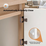 Semi-Overlay 1/2 inch Self-Closing Hinges, 10 Pack, Self-Closing Design, Face Frame Door Fit, Half Wrap-Around Cabinet Hardware Hinges, Kitchen Cabinet Face Mount - Antique Copper