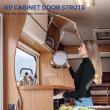 4 PCS, 120N/26 LB Silver Cabinet Gas Struts Lid Support, 10 Inch | Soft Open Doors, Kitchen Cabinets, Gas Shock Replacement, Lift Support Hinges, Cabinet Lids, Door Lifts, Hardware Update