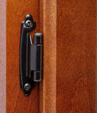 Cabinet Hinges Brushed Nickel for Kitchen Cabinets Doors (10 Pcs) -1/2" Overlay (Variable) -Self Closing Kitchen Cabinet Hinges Flush Mount w/Silicon Bumpers & Hardware Screws - Black