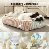 Dog Bed Soft Dog Bed Rabbit Velvet Dog Bed Teddy Fabric Dog Bed Cozy Dog Bed - Beige - Size 20in*19in In Australia - Darrahopens
