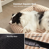 Dog Bed Soft Dog Bed Rabbit Velvet Dog Bed Teddy Fabric Dog Bed Cozy Dog Bed - Beige - Size 20in*19in In Australia - Darrahopens
