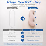 Pea Pod Shape Body Pillow for Adults Full-Body Support Side Sleeper Pillow, Pregnancy Back Pain Relief, Soft Hug Pillow with Memory Fiber Filling