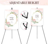 Portable Folding Metal Tripod Easel for Wedding Signs, Posters & Art Displays – Adjustable Height, Non-Slip Base (Black)