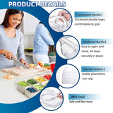8-Compartment Sealed Snack Organizer with Handle for Fridge, Picnic & Kitchen Storage – BPA-Free Food Container (White)   
Product Description