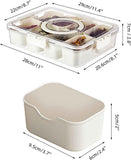 8-Compartment Sealed Snack Organizer with Handle for Fridge, Picnic & Kitchen Storage – BPA-Free Food Container (White)   
Product Description