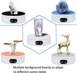 6.29-Inch Quiet 360° Rotating Display Stand for Tumblers, Figurines & Resin Art, Perfect for Video Production & Storefronts (White)
