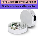 6.29-Inch Quiet 360° Rotating Display Stand for Tumblers, Figurines & Resin Art, Perfect for Video Production & Storefronts (White)