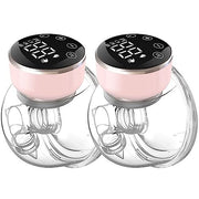 Hands-Free Wearable Electric Breast Pump for On-the-Go Mums with LED Display (Pink)