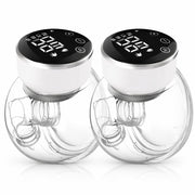 Hands-Free Wearable Electric Breast Pump for Moms on the Go with LED Display (white)